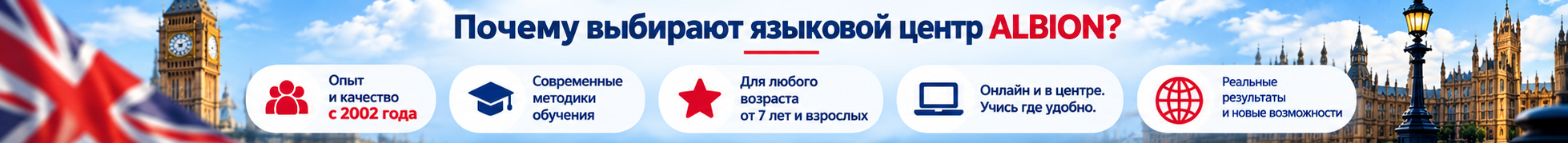 Почему выбирают языковой центр ALBION. Опыт и качество с 2002 года